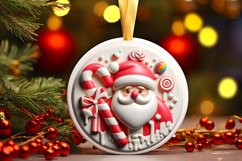Round Christmas Ornament Sublimation|Clipart Product Image 1