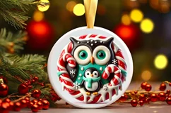 Round Christmas Ornament Sublimation|Clipart Product Image 2