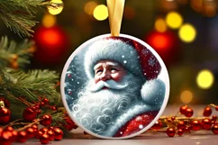 Round Christmas Ornament Sublimation|Clipart Product Image 2