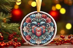 Round Christmas Ornament Sublimation|Clipart Product Image 2
