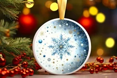 Round Christmas Ornament Sublimation|Clipart Product Image 1