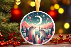 Round Christmas Ornament Sublimation|Clipart Product Image 1