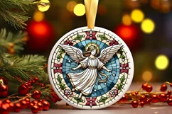 Round Christmas Ornament Sublimation|Clipart Product Image 2