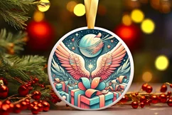 Round Christmas Ornament Sublimation|Clipart Product Image 1