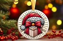 Round Christmas Ornament Sublimation|Clipart Product Image 1