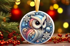 Round Christmas Ornament Sublimation|Clipart Product Image 1