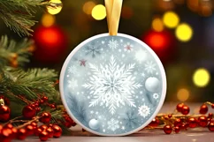 Round Christmas Ornament Sublimation|Clipart Product Image 1