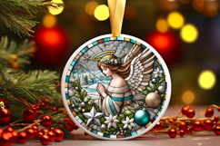 Round Christmass Ornament PNG Product Image 1