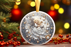 Round Christmass Ornament PNG Product Image 1
