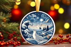Round Christmass Ornament PNG Product Image 1