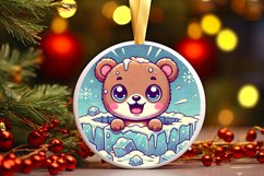 Round Christmas Ornament Sublimation|Clipart Product Image 1