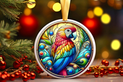 Round Christmass Ornament PNG Product Image 1
