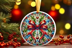 Round Christmas Ornament Sublimation|Clipart Product Image 2