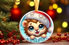 Round Christmas Ornament Sublimation|Clipart Product Image 1