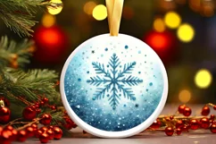 Round Christmas Ornament Sublimation|Clipart Product Image 3