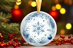 Round Christmas Ornament Sublimation|Clipart Product Image 3