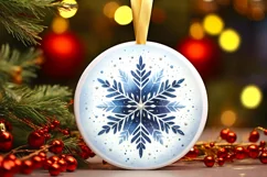 Round Christmas Ornament Sublimation|Clipart Product Image 3