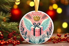 Round Christmas Ornament Sublimation|Clipart Product Image 2