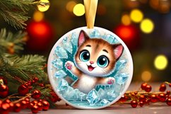 Round Christmas Ornament Sublimation|Clipart Product Image 1