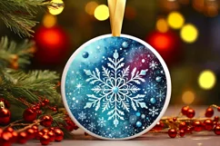 Round Christmas Ornament Sublimation|Clipart Product Image 1