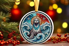 Round Christmas Ornament Sublimation|Clipart Product Image 2