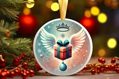 Round Christmas Ornament Sublimation|Clipart Product Image 2