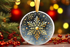 Round Christmass Ornament PNG Product Image 1