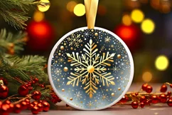 Round Christmas Ornament Sublimation|Clipart Product Image 1
