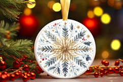 Round Christmass Ornament PNG Product Image 1