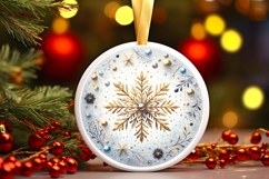 Round Christmass Ornament PNG Product Image 1