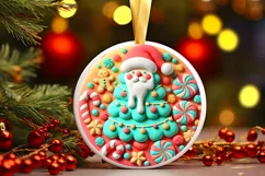 Round Christmas Ornament Sublimation|Clipart Product Image 2