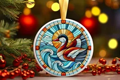 Round Christmas Ornament Sublimation|Clipart Product Image 2
