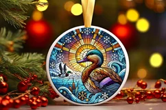 Round Christmas Ornament Sublimation|Clipart Product Image 2