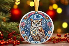 Round Christmas Ornament Sublimation|Clipart Product Image 2