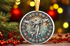Round Christmas Ornament Sublimation|Clipart Product Image 2