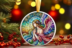 Round Christmas Ornament Sublimation|Clipart Product Image 2