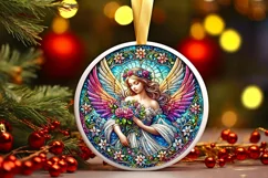 Round Christmas Ornament Sublimation|Clipart Product Image 2