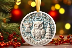 Round Christmas Ornament Sublimation|Clipart Product Image 2