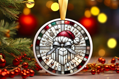 Round Christmass Ornament PNG Product Image 1