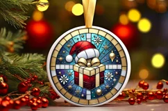 Round Christmas Ornament Sublimation|Clipart Product Image 1