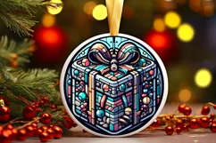 Round Christmas Ornament Sublimation|Clipart Product Image 1
