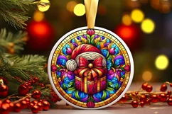 Round Christmas Ornament Sublimation|Clipart Product Image 1