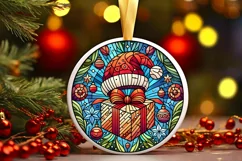 Round Christmas Ornament Sublimation|Clipart Product Image 1