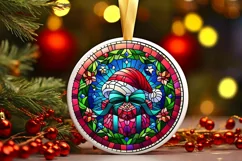 Round Christmas Ornament Sublimation|Clipart Product Image 1