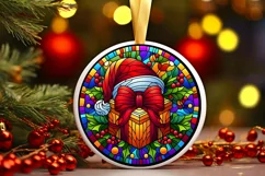 Round Christmas Ornament Sublimation|Clipart Product Image 1