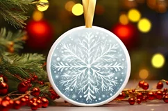 Round Christmas Ornament Sublimation|Clipart Product Image 3