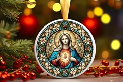 Round Christmas Ornament Sublimation|Clipart Product Image 2