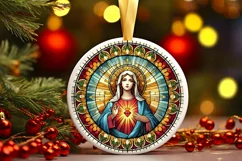 Round Christmas Ornament Sublimation|Clipart Product Image 2