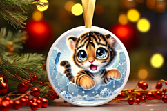 Round Christmass Ornament PNG Product Image 1