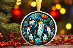 Round Christmass Ornament PNG Product Image 1
